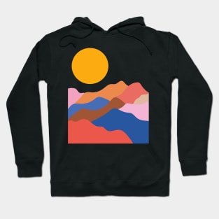 Colorful Mountain Scene Hoodie